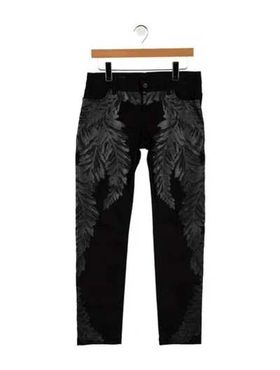 Pre-owned Gucci Mid-rise Straight Leg Jeans In Black