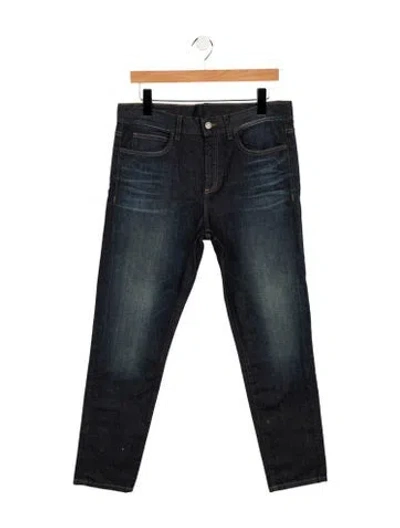 Pre-owned Gucci Mid-rise Straight Leg Jeans In Blue