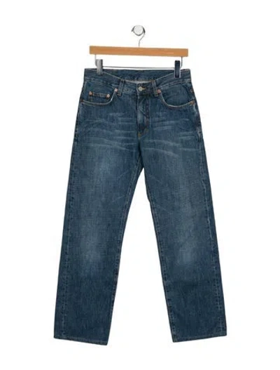Pre-owned Gucci Mid-rise Straight Leg Jeans In Blue