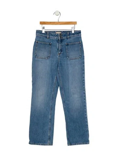 Pre-owned Gucci Mid-rise Straight Leg Jeans In Blue