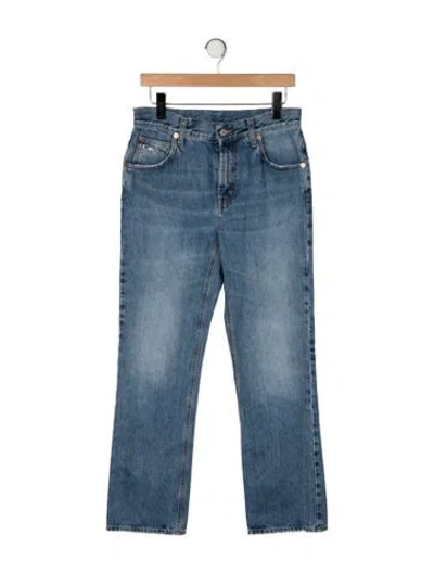 Pre-owned Gucci Mid-rise Straight Leg Jeans In Blue