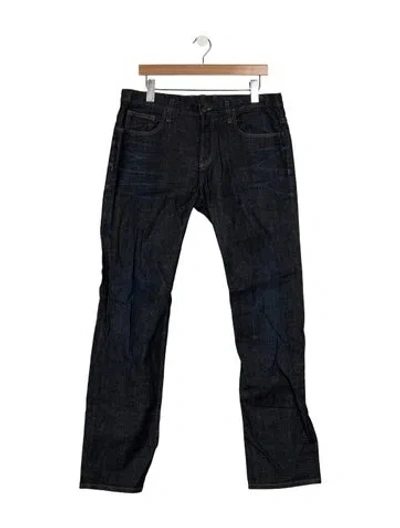 Pre-owned Gucci Mid-rise Straight Leg Jeans In Blue