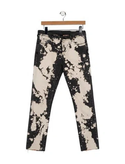 Pre-owned Gucci Mid-rise Straight Leg Jeans In Gray