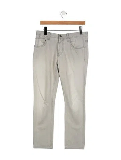 Pre-owned Gucci Mid-rise Straight Leg Jeans In Gray
