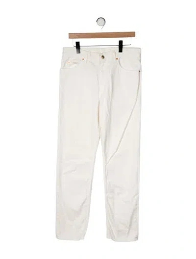 Pre-owned Gucci Mid-rise Straight Leg Jeans In Neutral