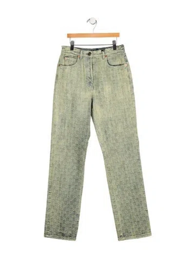 Pre-owned Gucci Mid-rise Straight Leg Jeans W/ Tags In Blue