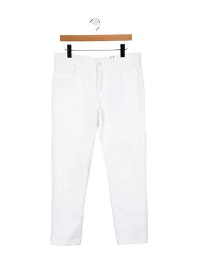 Pre-owned Gucci Mid-rise Straight Leg Jeans In White