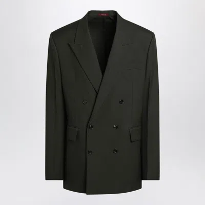 GUCCI GUCCI  MILITARY GREEN DOUBLE-BREASTED JACKET IN WOOL