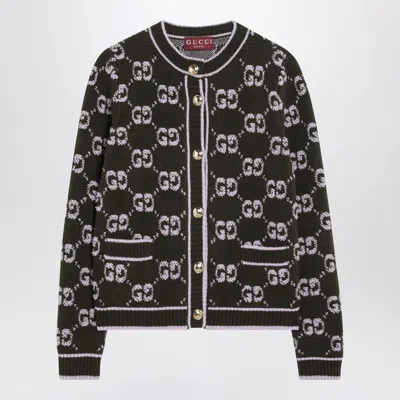 Gucci Gg Jacquard Wool Bouclé Cardigan In Multi