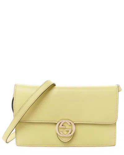 Gucci Icon Leather Wallet In Green