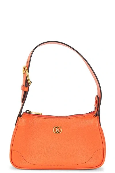 Pre-owned Gucci Mini Aphrodite Shoulder Bag In Orange