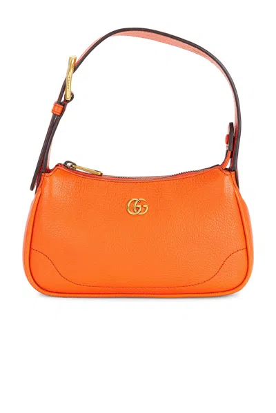 Pre-owned Gucci Mini Aphrodite Shoulder Bag In Orange