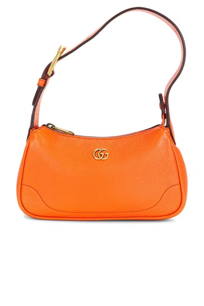 Pre-owned Gucci Mini Aphrodite Shoulder Bag In Orange