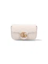 Gucci Marmont Mini Leather Cross-body Bag In White
