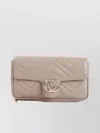 Gucci Mini Bag With Chain Strap And Chevron Pattern In Neutrals