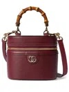 Gucci Mini Bamboo Shoulder Backpack In Burgundy