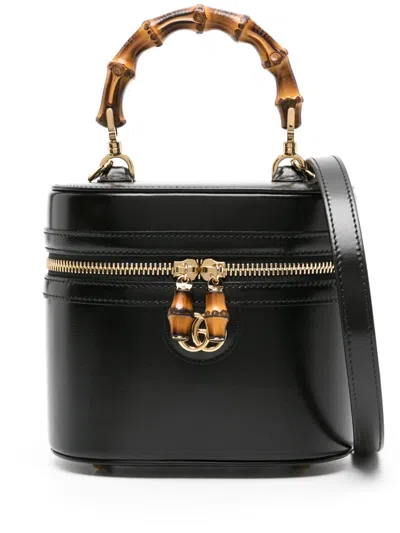 Gucci Mini Bamboo Tote Bag In Black