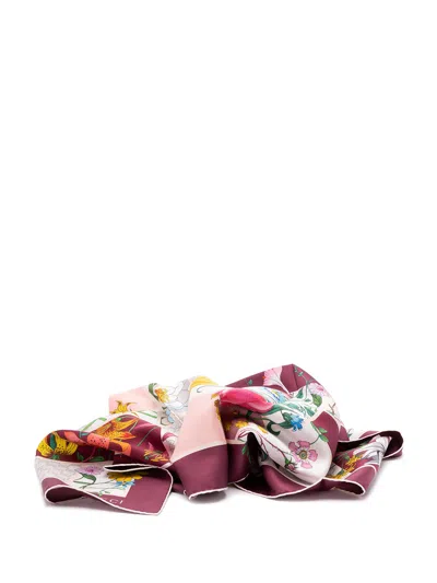 Gucci `mini Blocks Flora` Foulard In Multi