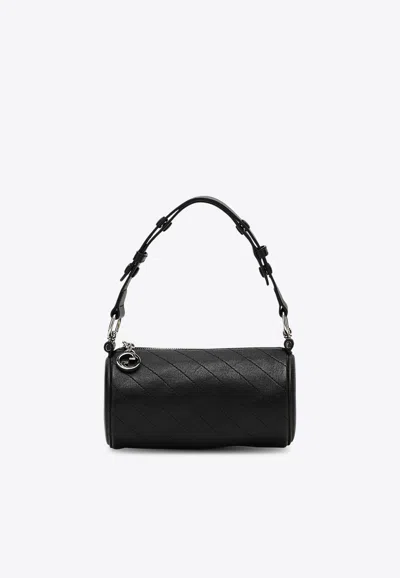 Gucci Mini Blondie Cylindrical Leather Shoulder Bag In Black