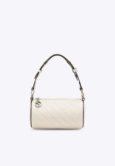 Gucci Mini Blondie Cylindrical Leather Shoulder Bag In White