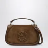 Gucci Mini Blondie Brown Shoulder Bag In Suede Women In Brown