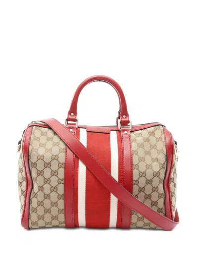 Pre-owned Gucci Mini Boston Tote Bag In Neutral