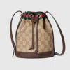 Gucci Mini-bucket Bag Mit Web In Neutral