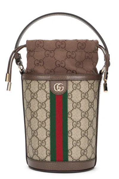 Gucci Mini Bucket Handbag With Gg Monogram In Multi