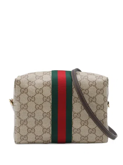 Gucci Mini Camera Bag With Web In Brown