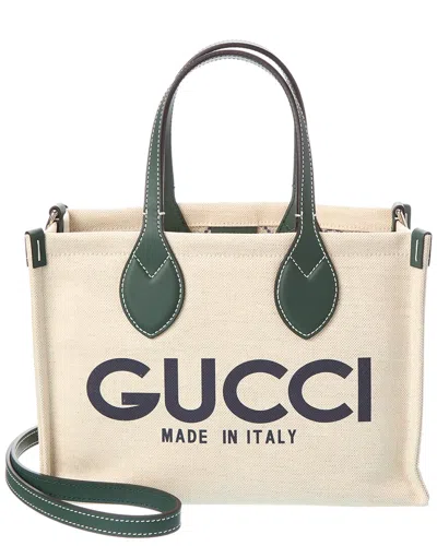 Gucci Mini Canvas & Leather Tote In Pattern