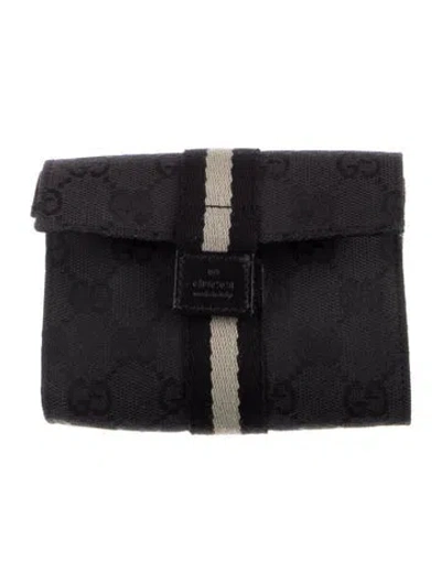 Pre-owned Gucci Mini Cosmetics Pouch In Black