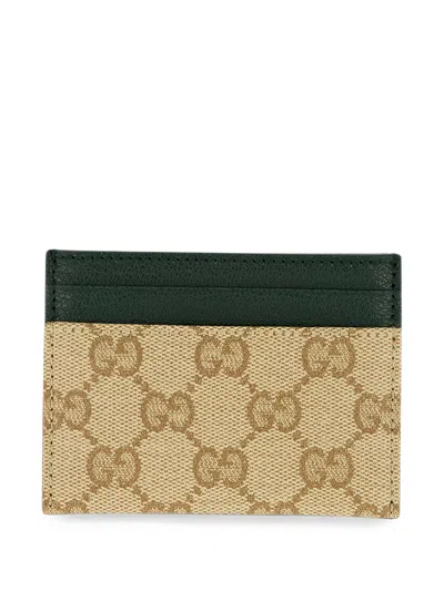 Gucci Mini Cotton Card Case In Nude