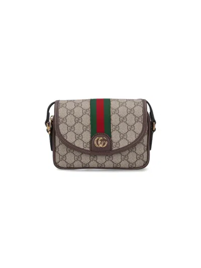 Gucci Mini Crossbody Bag "ophidia" In Beige