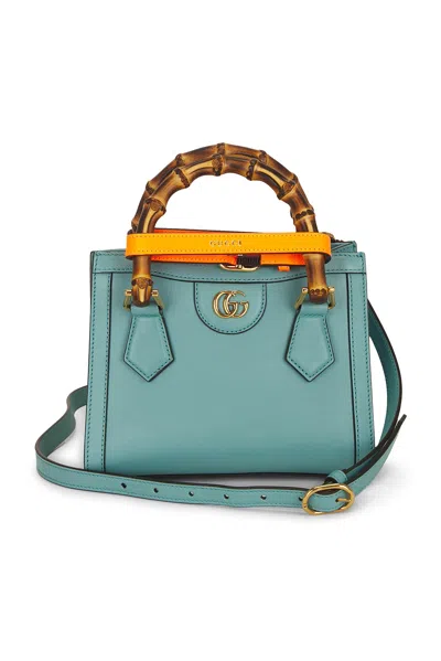 Pre-owned Gucci Mini Diana Tote Bag In Blue
