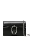 Gucci Mini Dionysus Crystal-embellished Shoulder Bag In Black