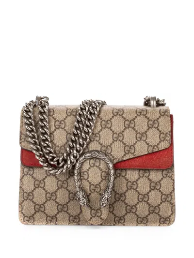 Pre-owned Gucci Mini Dionysus Gg Cross Body Bag In Neutrals