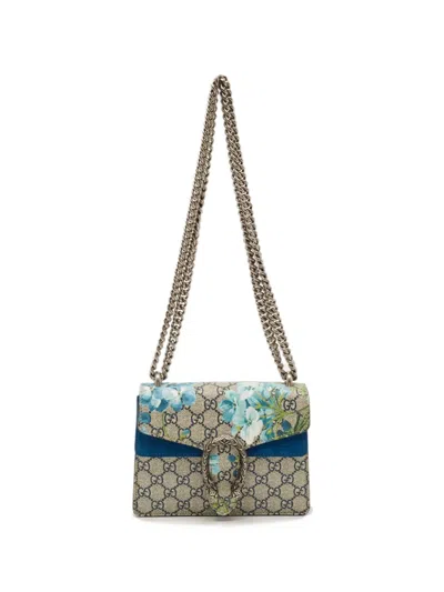 Pre-owned Gucci Mini Dionysus Gg Supreme Shoulder Bag In Neutral
