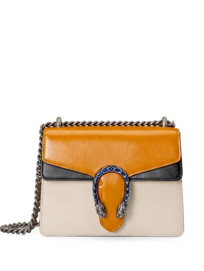 Gucci Mini Dionysus Leather Shoulder Bag In Brown