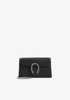 Gucci Womens Nero/bl.diamond Dionysus Mini Grained-leather Cross-body Bag In Black