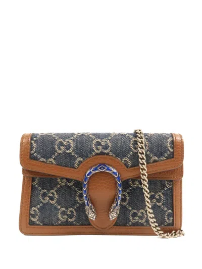 Pre-owned Gucci Mini Dionysus Shoulder Bag In Blue