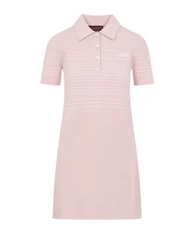 GUCCI GUCCI COLLARED SHORT-SLEEVE DRESS