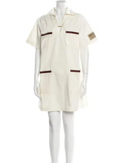 Pre-owned Gucci Mini Dress In Neutral