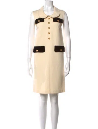 Pre-owned Gucci Mini Dress In Neutral