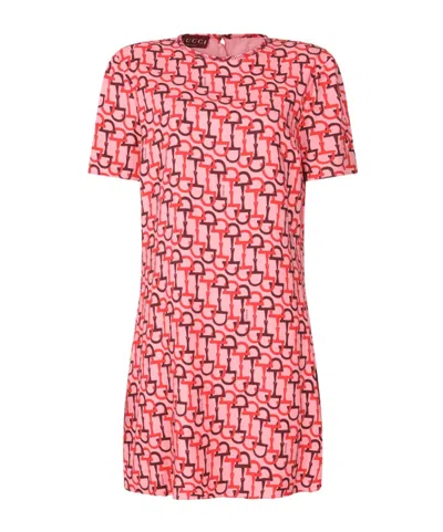 Gucci Women Clip Print Dress In Multicolor