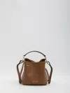 Gucci Gg Emblem Leather Bucket Bag With Frontal Logo