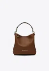 Gucci Mini Gg Embossed Leather Bucket Bag In Brown