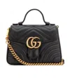 Gucci Gg Marmont Mini Top Handle Bag In Black