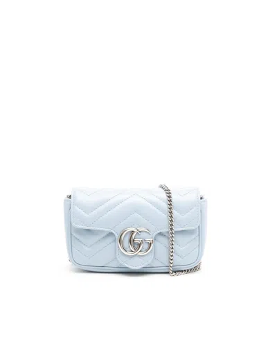 Gucci Mini Gg Marmont Bag In Blue