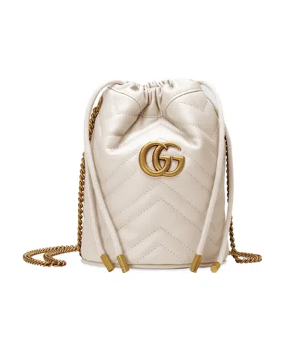 GUCCI GUCCI GG MARMONT MINI QUILTED BUCKET BAG