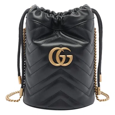 Gucci Mini Gg Marmont Buckle Bag In Black